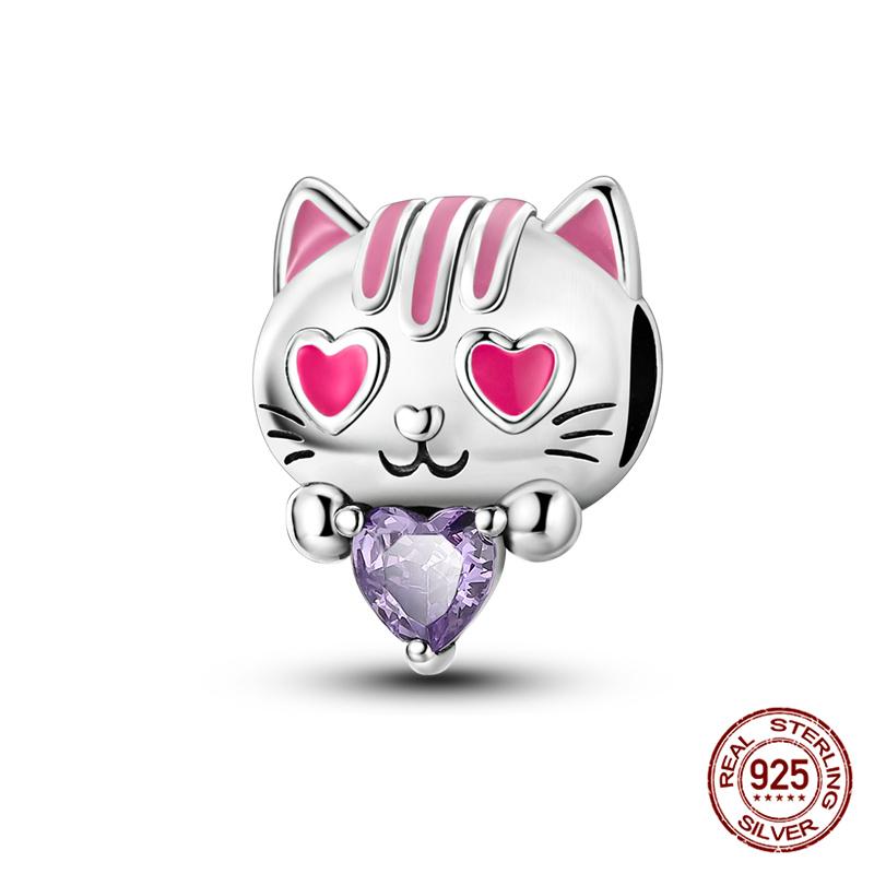 Originale Eulenperlen, 100 % Kupfer, Glückskatzen-Elefanten-Anhänger, passend für Originalarmbänder, DIY-Schmuckherstellung, Geschenk für Frauen