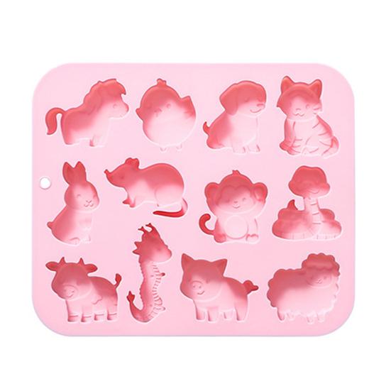 12 Zodiac Silicone Ice Mold Chocolate Dessert Making Mold Flexible Ice Maker 12 Cavity Popsicle Molds for Halloween Party Drinks