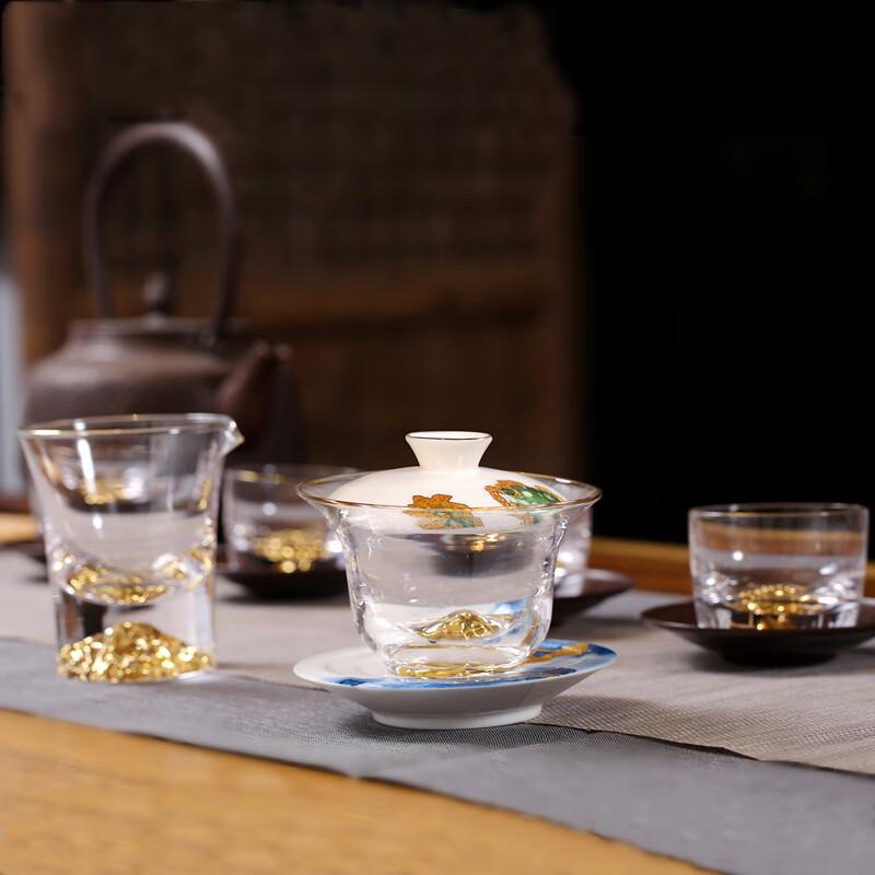 Blue Phantom Crystal Glass Kung Fu Tea Set