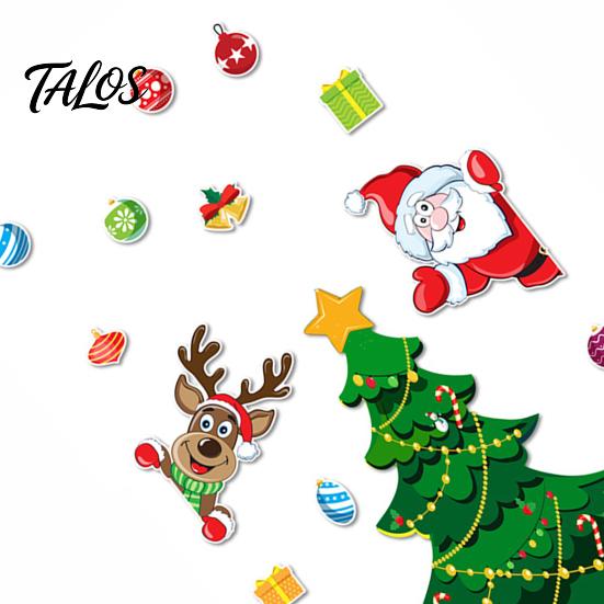 Durable Magnetic Ornaments Christmas Fridge Magnets, Soft Santa & Tree Stickers, Reusable Decorative Metal Surface Magnets Holiday Magnet for