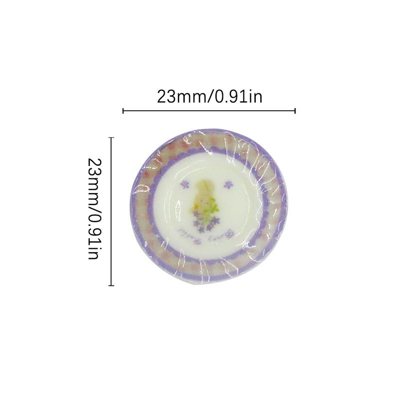 

5 шт. Милая миниатюрная кукольная кухонная тарелка для цветов для кукольных аксессуаров для детской игрушки