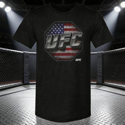 2026 Summer UFC Logo Fighting Graphic Tshirt Women Sports Cotton Short Sleeve Loose Leisure Fitness Shirt Unisex
