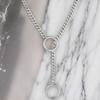 Fashionable Alloy Circle Chain Necklace Versatile Round Chain Necklace Neck Accessory For A Touch Of Punk In Any Outfit