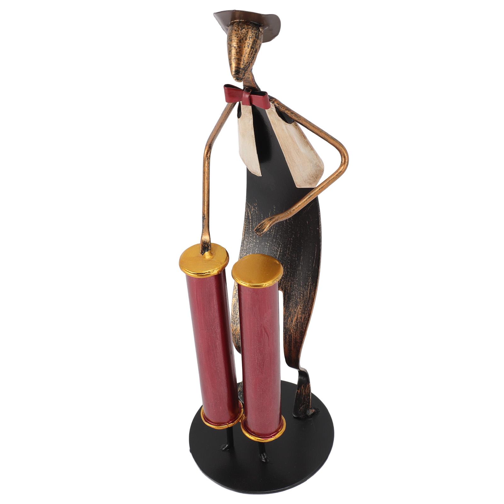 

Статуя барабанщика, железная скульптура барабанщика, изысканная декоративная фигурка игрока на музыкальном инструменте