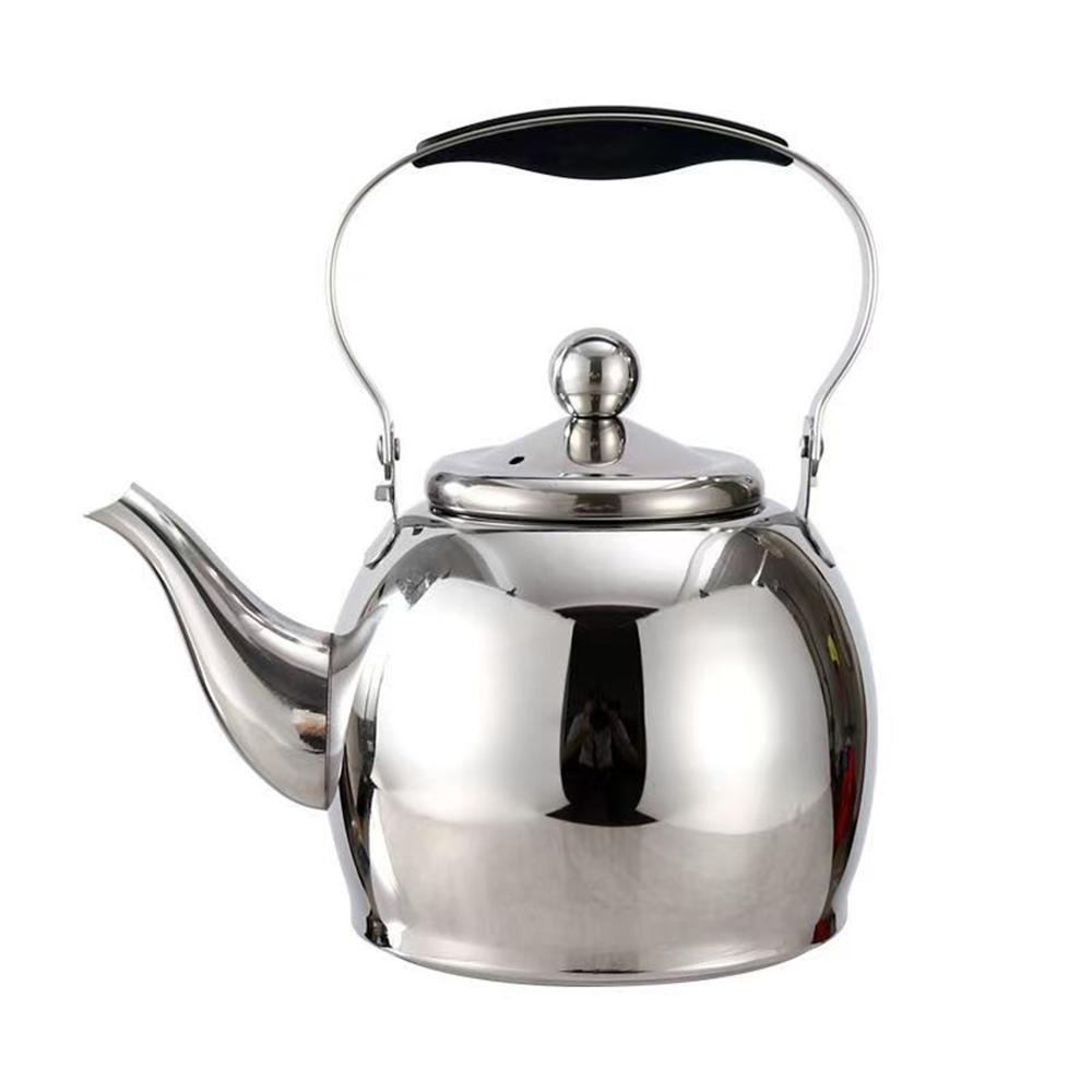 

Толстый заварочный чайник из нержавеющей стали, Чайник для кипячения воды большой емкости, Ресторанный чайник, Гостиничный чайник для цветочного чая, 1,5/2,0 л 1.0L белый