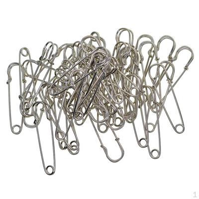 50 Jumbo Safety Pins Heavy Duty 3 Sizes Scarf Brooch Art for Sewing Craft