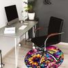 1pc Office Carpet Chair Mats Colorful Floral Fantasy Perfect for Decorating Office Chairs, Living Rooms, Or Bedrooms
