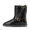 Fashion Winter Plus Velvet Mid-Calf Boots 2024 High Quality Side Zipper Women's Boots Fashion Belt Buckle Daily Boots Women Ladies Shoes