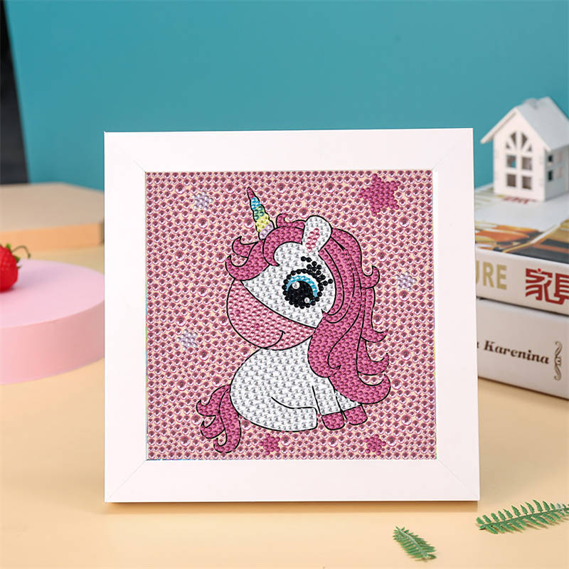 Kids Full Drill 5D Diamond Painting Kit, Cartoon Animal Handmade Diy Diamond Paste Decor Art