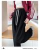 Gray Wide-Leg Sweatpants for Women - High-Waisted, Narrow Straight-Leg, Spring & Autumn 2025 Casual Style