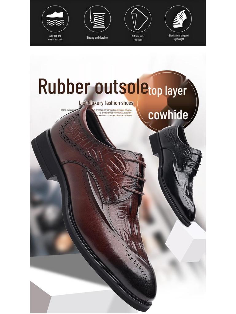 Herren Echtleder Schuhe im Britischen Stil