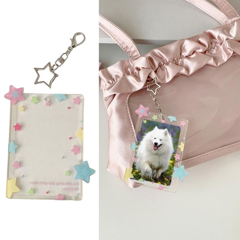 3 Inch Photo Card Pouches Photo Card Protector Sleeve Mini Photo Protector With Carry Hook For Backpacks Key Organizes