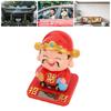 Cai Shen Statue Light Sensing Automatic Nodding Cai Shen Figurine for   Car Dashboard Hotel
