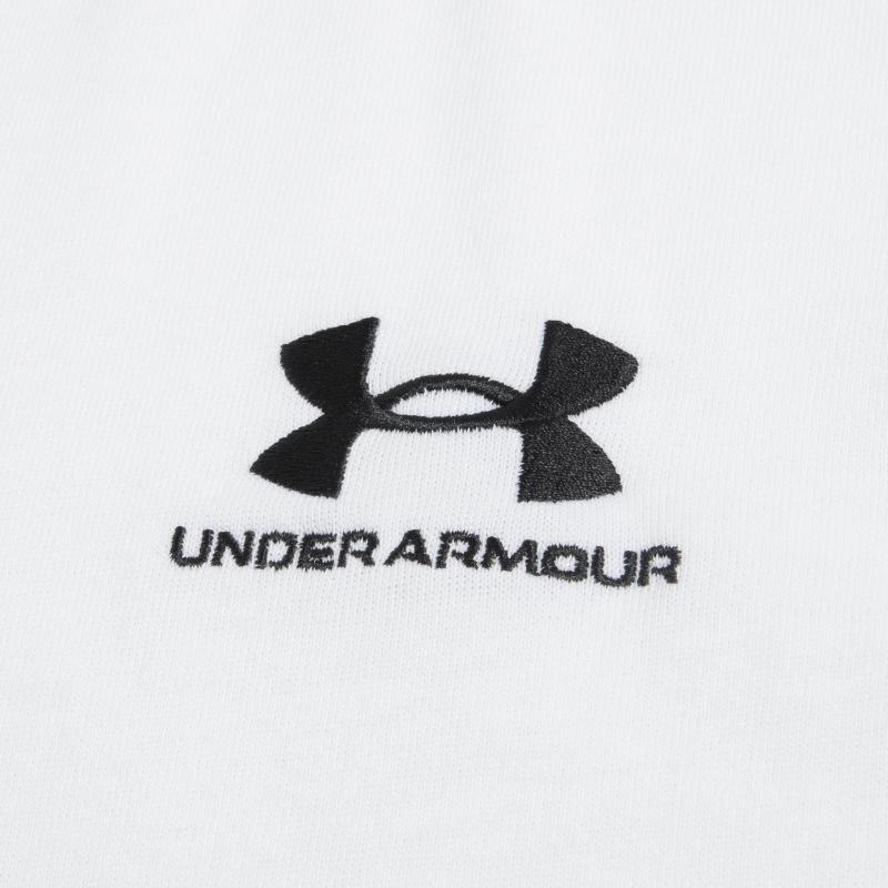 Under Armour Solid Color Sports Running Training T-Shirt Short Sleeves Men Tops White 1373997-100
