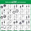 Durable All-Steel SIM Card Ejector Tool for Android & Universal Devices, Keychain Included