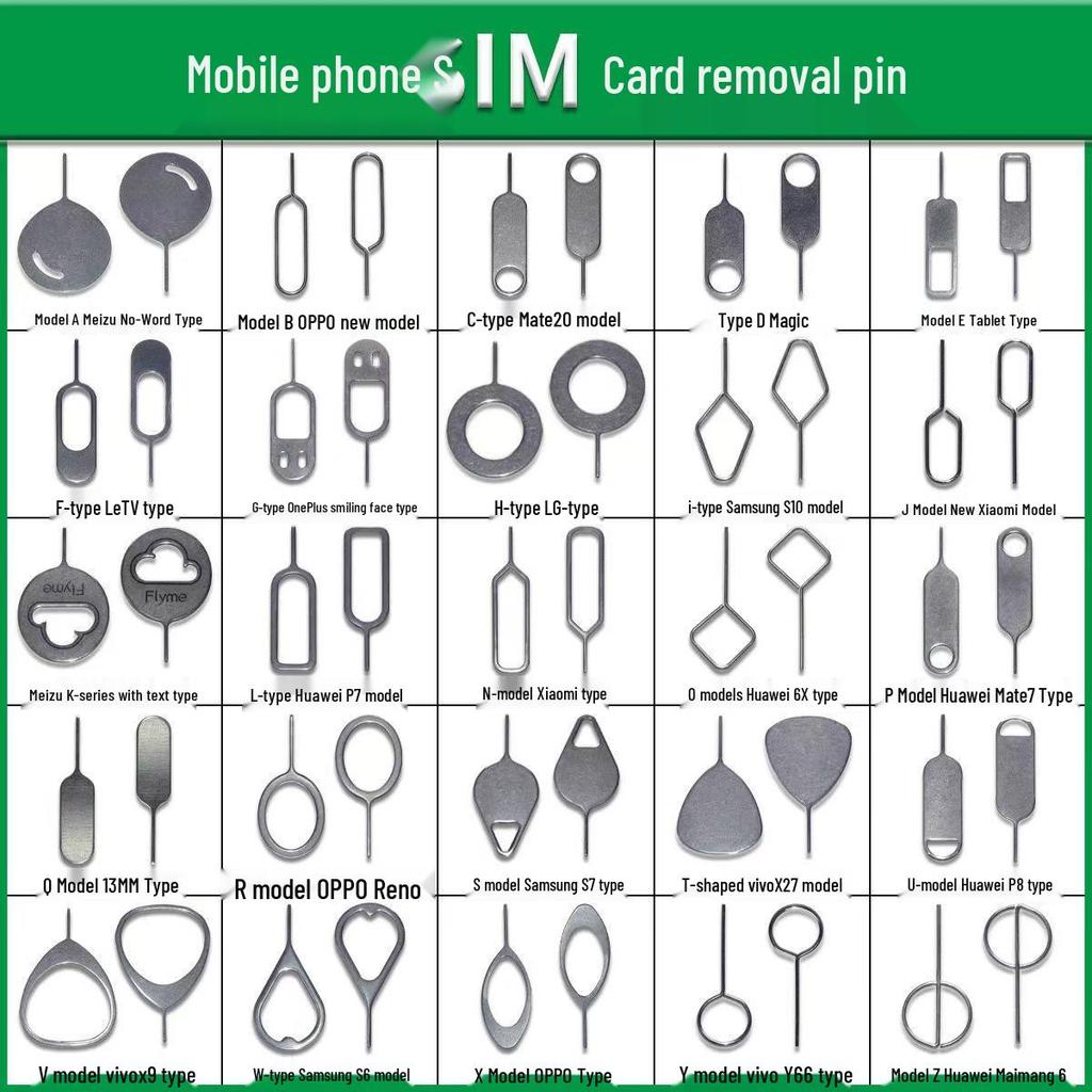 Durable All-Steel SIM Card Ejector Tool for Android & Universal Devices, Keychain Included