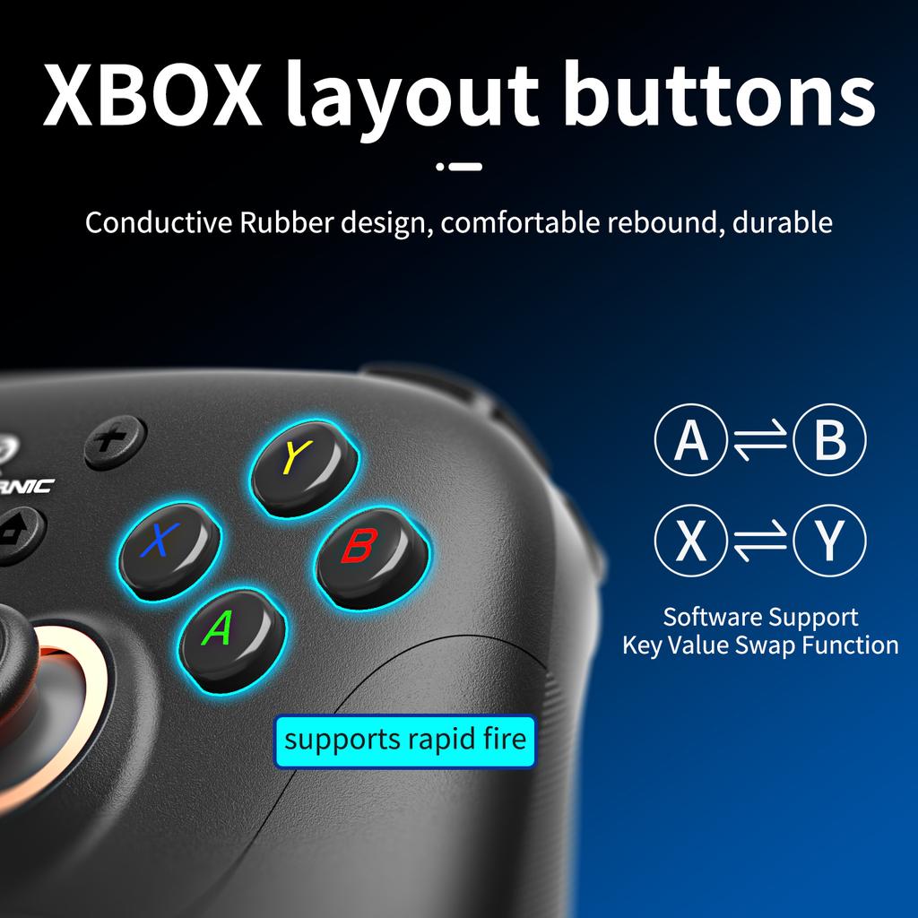 Wireless Bluetooth Wired USB Gamepad Gaming Control for Switch IPhone Android IOS Mobile PC Phone Cell Controller Hall Game Pad