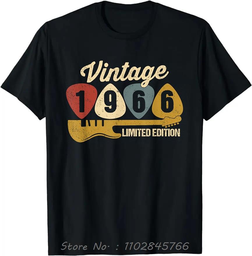 Vintage 1966 Oversized Tshirt Custom Mens Clothing Ropa Hombre Cotton Tshirt Hip Hop Streetwear Tosp Casual Fitness T Shirt