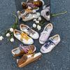 New inner height increase retro old small dirty shoes board shoes women's versatile color matching design casual straps casual shoes