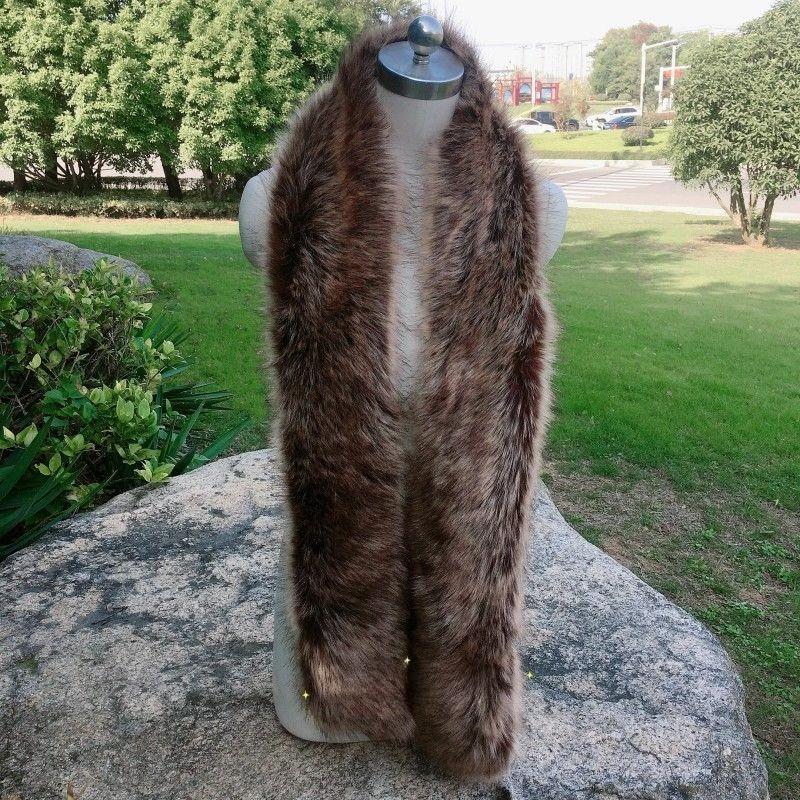 Long Scarf Unisex Faux Fox Fur Neck Warmer Cold-weather Protection Versatile Women's Scarf