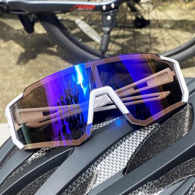 Outdoor Radbrille Herren Großer Rahmen Bunte Sonnenbrille Damen Skifahren Wandern Radfahren Winddicht Sand Sportbrille