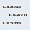 For Lexus LX450 LX470 LX570 Accessories 3D Glossy Black Letters Number Car Rear Trunk Styling Emblem Badge Sticker