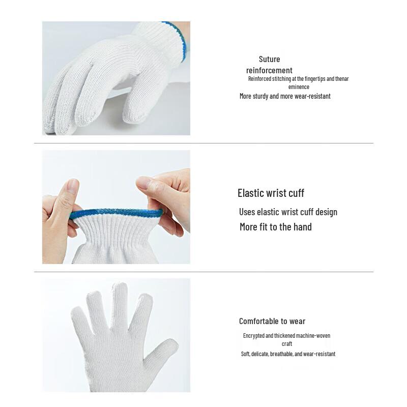 HANDUNYOU Heavy-Duty Latex Work Gloves