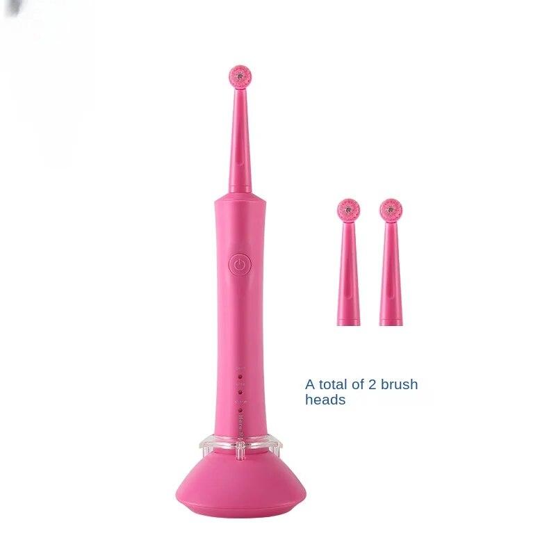 

Вращающаяся электрическая зубная щетка, перезаряжаемая вращающаяся зубная щетка с мягкой щетиной для детей и взрослых Escova De Dente Eletrica 1 pcs 2 brush heads