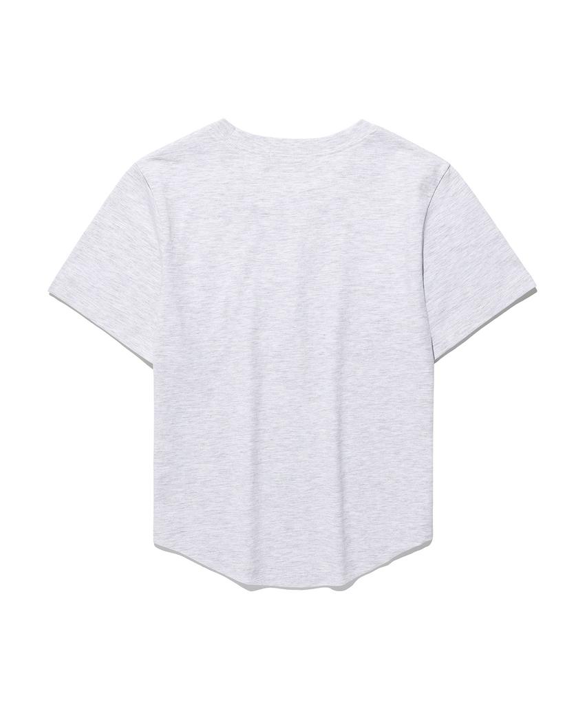 Kimseupeulesikoteunmakes Bumpy Kiss Logo T-Shirt Gray
