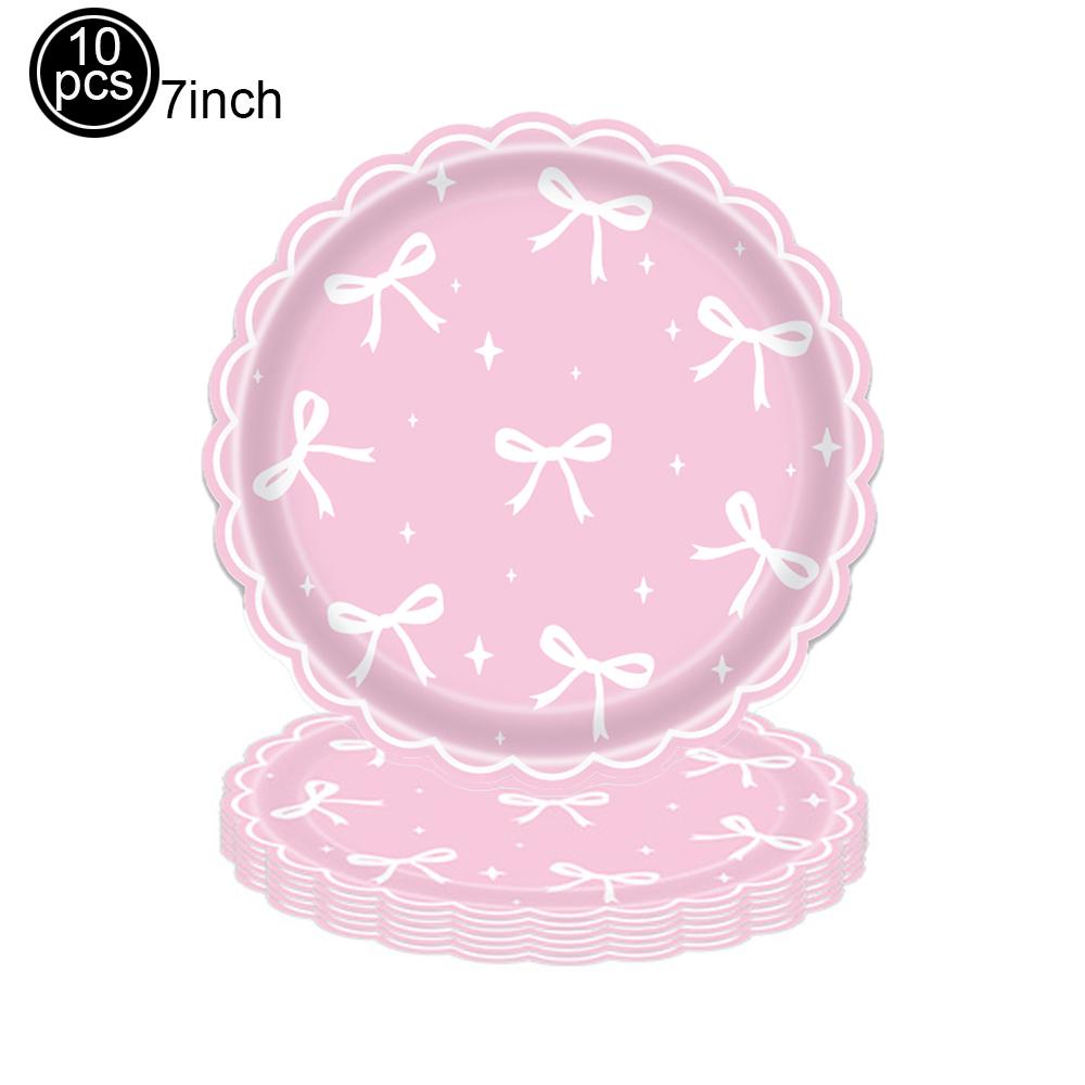 6/12pcs Pink Bow Acrylic KeyChains Coquette Bow Birthday Party Decorations Supplies Gifts for Kids Girls Pink Bow Party Favors