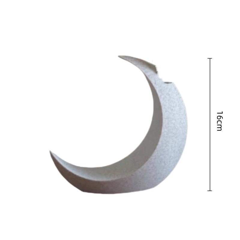 

Moon Vase Resin Vase Geometric Flower Arrangement Accessories Flowerpot Curved Ornaments Home Decoration Terrarium