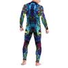 Machine Zentai Men For Bodysuit Trippy Costume Front Zipper Jumpsuit Skinny Cosplay Catsuit Elastic Rave Festival Suit