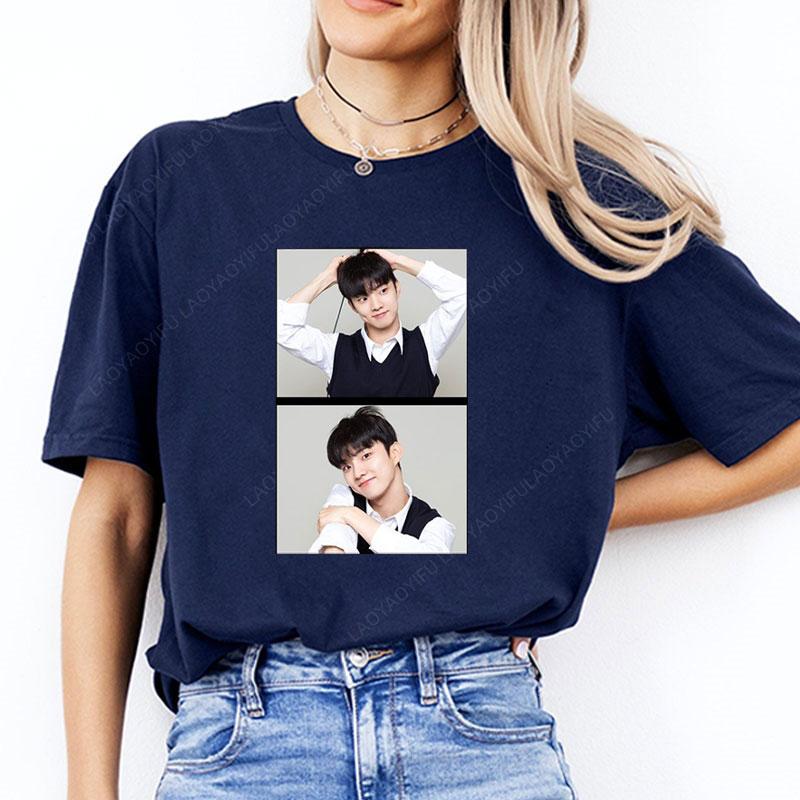 New Arrival Kpop Novelty Trend Camisetas Ji Chang Min The Boyz Hip Hop Streetwear Harajuku New In Tops Cotton Camisa Tee