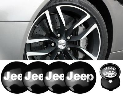 4 Pieces 55/60MM Car Hub Caps Car Badges Tire Center Cap Badges for JPB Renegade Wrangler JK Compass Grand Cherokee Gladiat