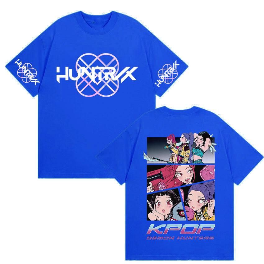 Limited Demon Hunters 2025 K-pop Film Graphic T-Shirt Men Women Clothing Tide Oversized T Shirt Fashion High Quality Cotton Tees