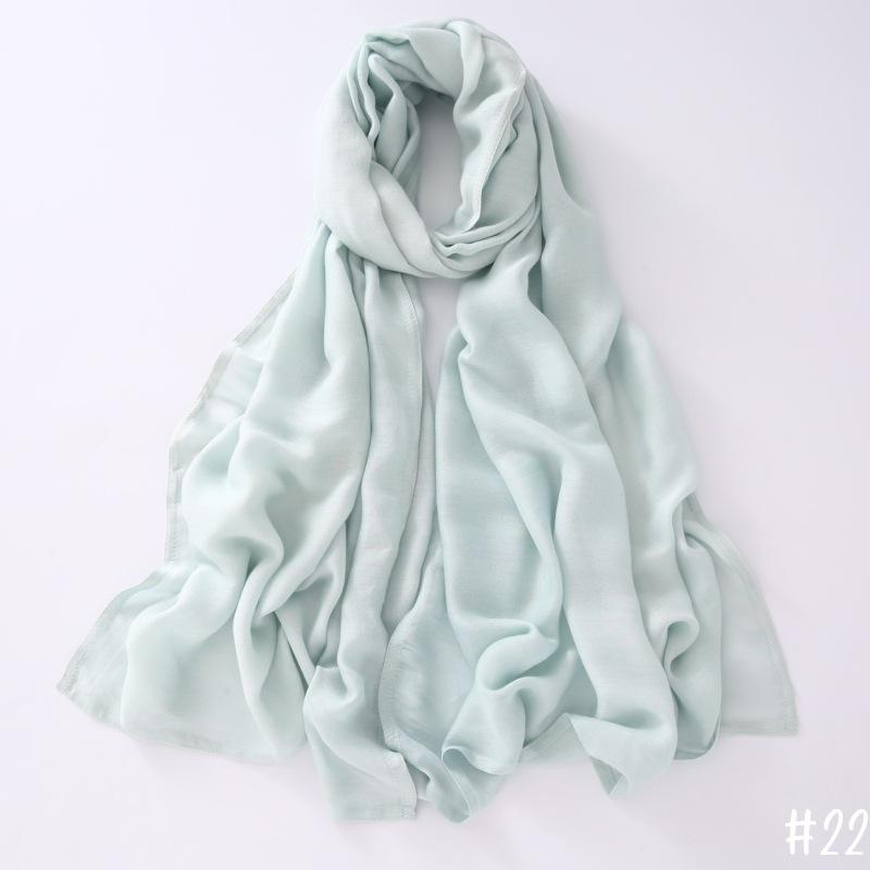New Thin Modal Scarf For Women Girls Solid Scarves Soft Wide Brim Cotton Breathable Pashmina Shawl Foulard Winter Wrap Shawls