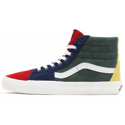 Sk8 Vegyes Kordbársony Casual Magasszárú Skate Cipő Unisex Sneakerek Zöld Kék Piros VN0A5KRH94M