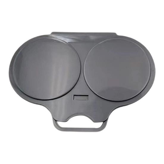 Mikrowellen-Eierkocher, Doppelkammer-Pochierer mit Deckel und Griff, Lebensmittelechtes PP, Hocheffizienter Zubereiter, Dampfgarer für schnelles, ölfreies Frühstückskochen, Küche 1pc dunkelgraue
