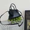 Minimalist Irregular Handbag With Multiple Pockets Smooth Leather Texture Women Versatile Crossbody Or Tote Use Commute Mini Bag