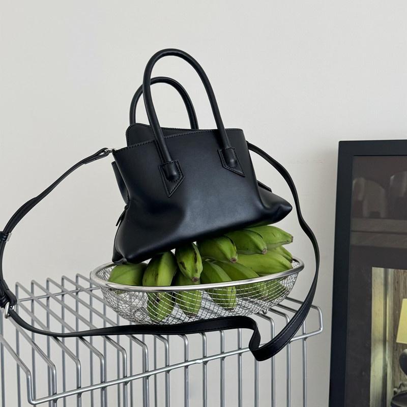 Minimalist Irregular Handbag With Multiple Pockets Smooth Leather Texture Women Versatile Crossbody Or Tote Use Commute Mini Bag