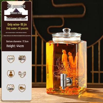 ZISIZ Versiegeltes Glas-Likör-Infusionsglas mit Zapfhahn