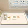 Floral Pattern Anti-Slip Mat for Dish Drying and Table Decoration with Heat Insulation