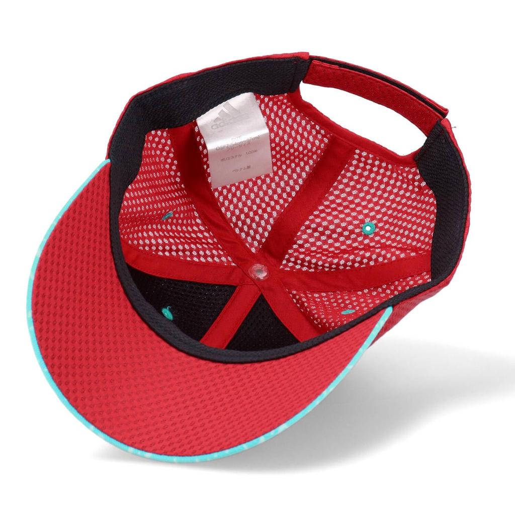 adidas Light Mesh Curved Visor Size Red Kids' Cap, 13,