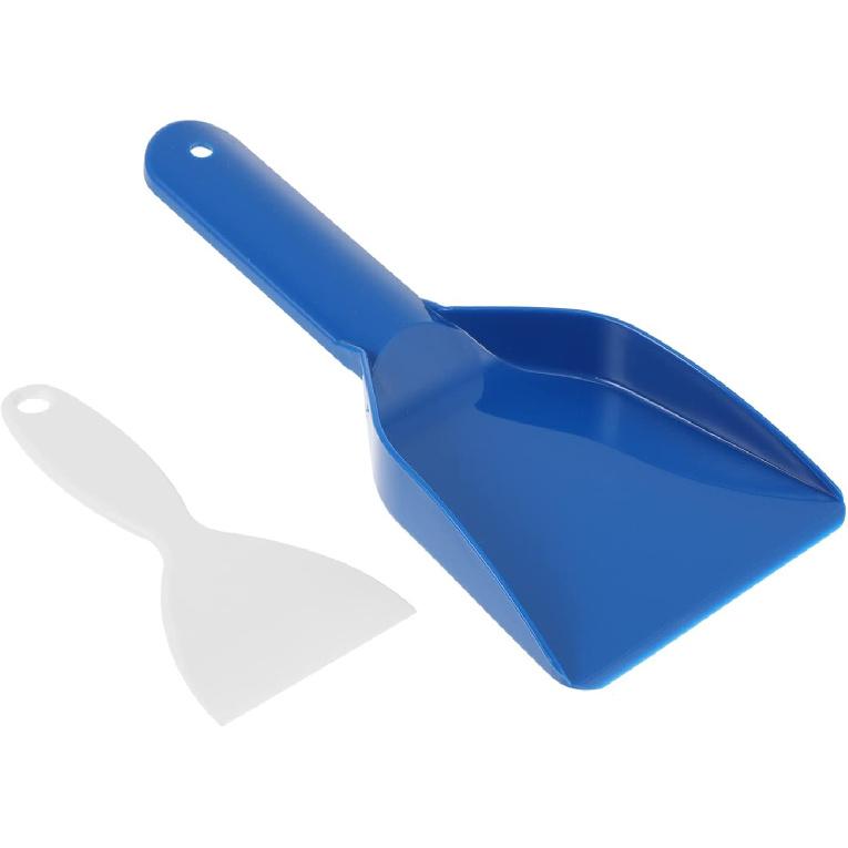 Refrigerator Ice Scraper 2-Pack Plastic Ice Shovels for Freezer Frost Removal Ergonomic Scoop Tools for Kitchen Freezer Cleaning