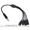 3.5mm Audio Cable, One Point Four Extension Cable, DC3.5 Stereo Male, Divided Into 4 DC3.5 Stereo Female,Level 3