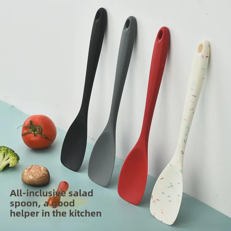 Juego de Cucharas de Cocina de Silicona Resistentes al Calor – Utensilios Antiescaldantes Aislantes para Cocina y Preparación de Ensaladas