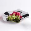Nordic Stainless Steel Art Wave Plate Home Model House Exhibition Hall Soft Decorations Snacks Fruit Plate Ornaments