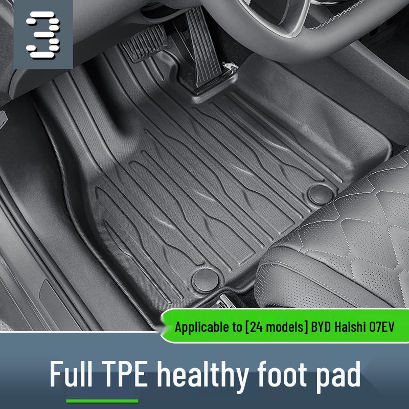 Eco-Friendly TPE Car Mats for BYD Hiace '07 - Full Set: Trunk & Backrest Mats