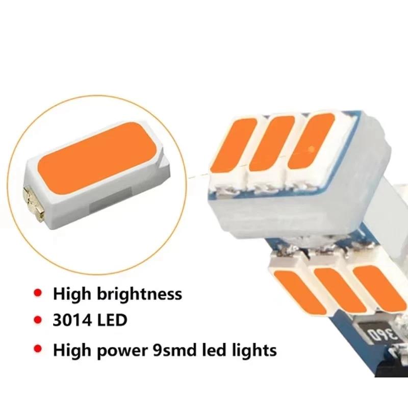 10pcs Super Bright LED Bulbs T5 W3W W1.2W 70 73 74 Auto Dashboard Gauge Lamps Car Warning Indicator Instrument Cluster Light Bulbs 7