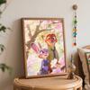 Disney Zootopia Judy Hopps Nick Wilde Oil Painting Hand Painting Art Kit Coloring Painting Handmade Diy Home Decoration Gift